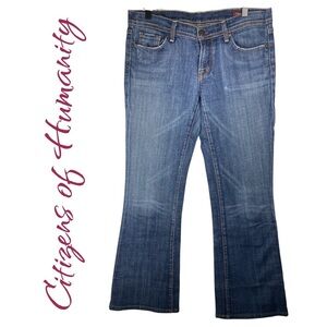 CITIZENS OF HUMANITY INGRID LOW WAIST FLARE JEANS, SIZE 30